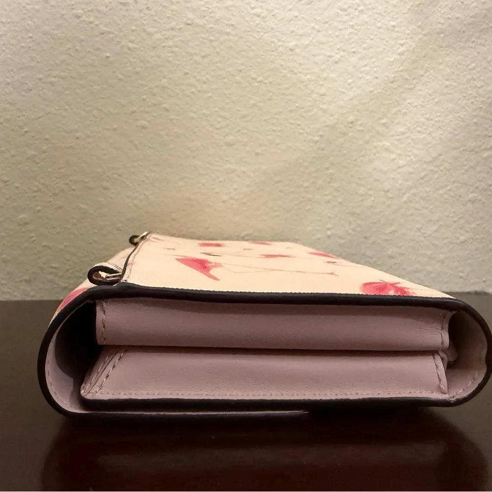 kate spade Pink and Hot Pink Flamingo Print Crossbody Bag - Picture 6 of 15